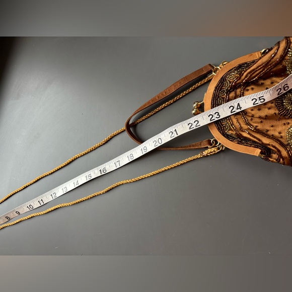 Like new Kate Landry Beaded Vintage Purse with Fringe - Picture 9 of 9